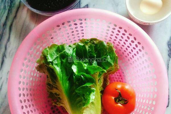黑糯米饭汉堡的做法图解1