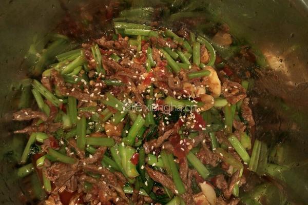 芥菜炒牛肉的做法图解10
