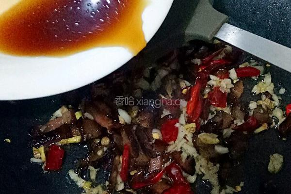 外婆菜炒腊肉的做法图解4