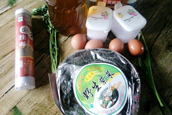 紫菜鸡蛋面的做法图解1