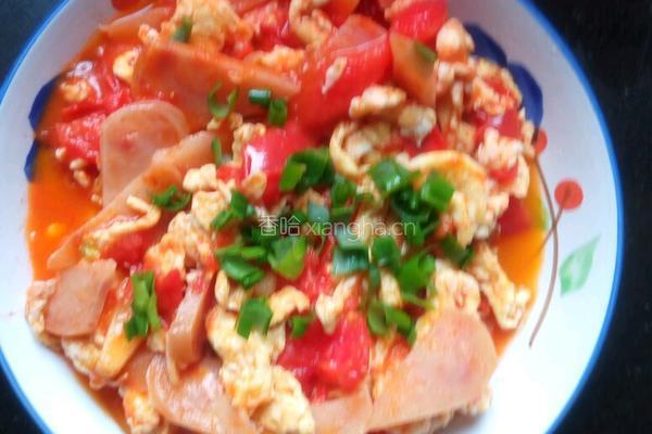 西红柿鸡蛋炒火腿的做法图解4