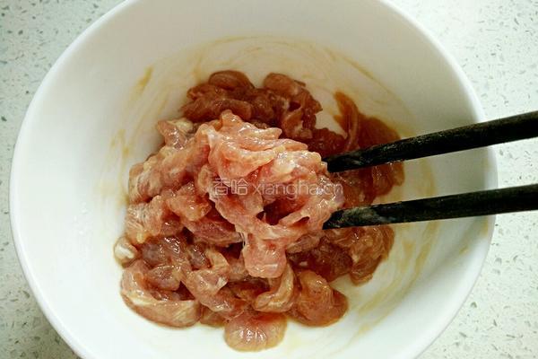 泡菜苕粉炒肉丝的做法图解3