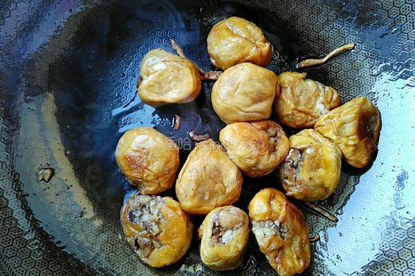 红烧油面筋塞肉的做法图解5