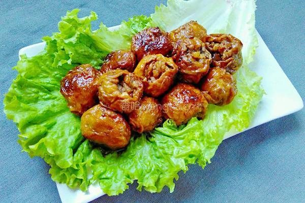 红烧油面筋塞肉的做法图解14