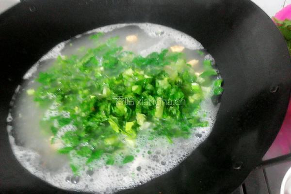 咸蛋黄芥菜汤的做法图解6