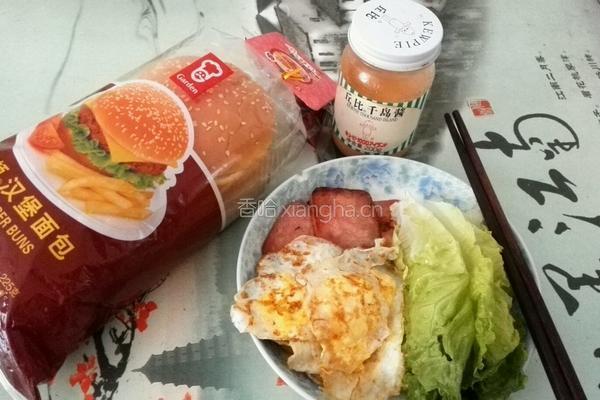 自制简易汉堡包～的做法图解2