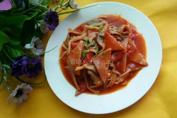 西红柿平菇炒午餐肉的做法图解7