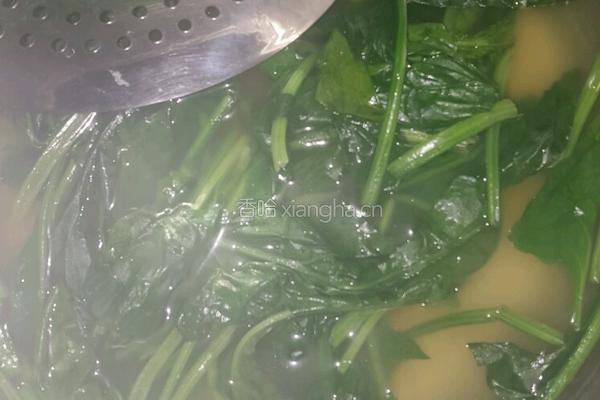 粉丝拌油菜的做法图解1