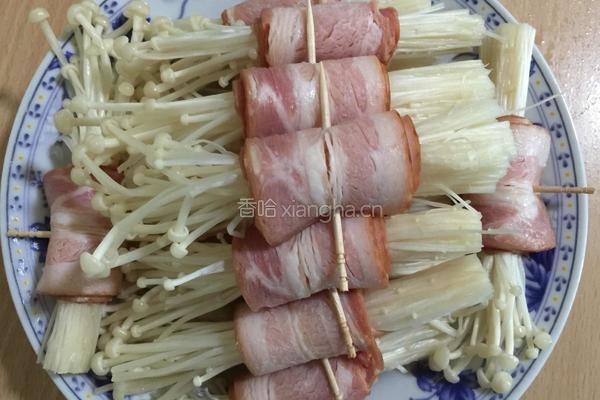 培根金针菇卷的做法图解6
