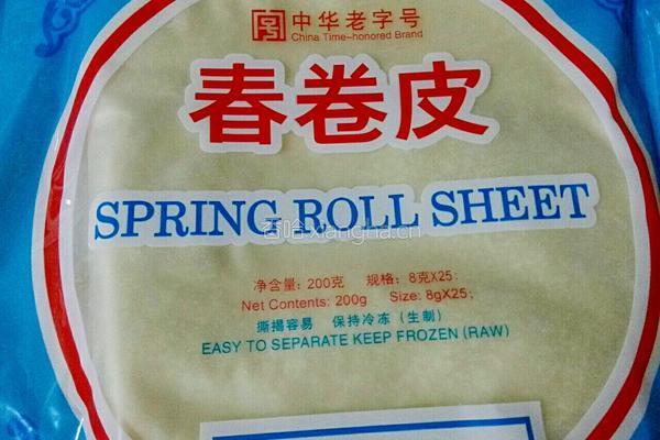 豆沙春卷的做法图解1