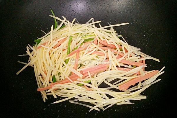 青椒土豆丝炒饭的做法图解5