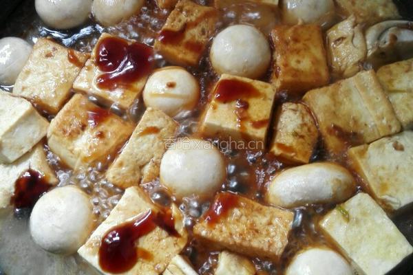 豆腐烧口蘑的做法图解9