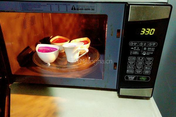 火龙果藕粉糕的做法图解9