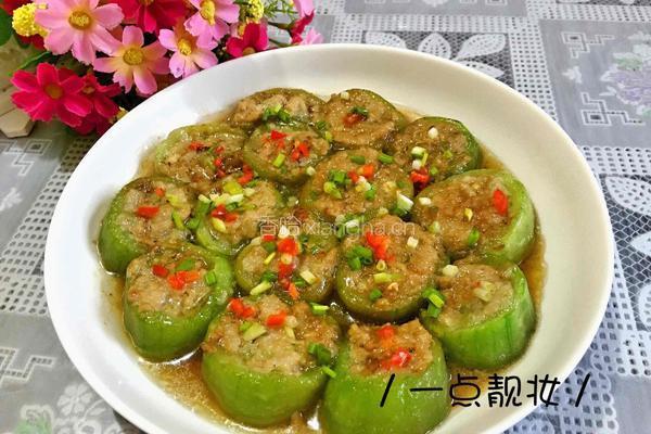 丝瓜酿肉馅的做法图解9