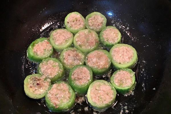 丝瓜酿肉馅的做法图解6