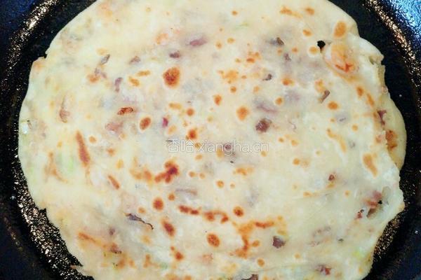 香肠鲜虾饼的做法图解6