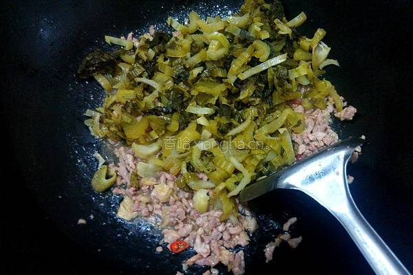 酸菜肉沫的做法图解5