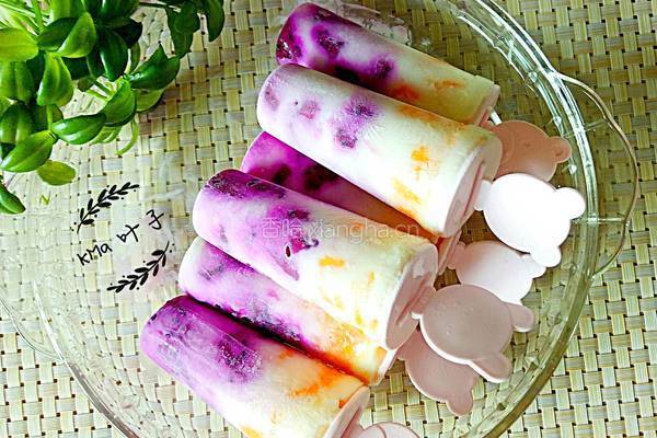 火龙果芒果酸奶冰棒的做法图解8
