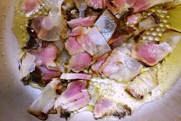 四季豆炒腊肉的做法图解4