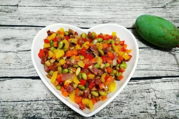 七彩腊味豆的做法图解9