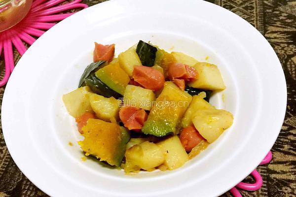 土豆烧南瓜的做法图解5