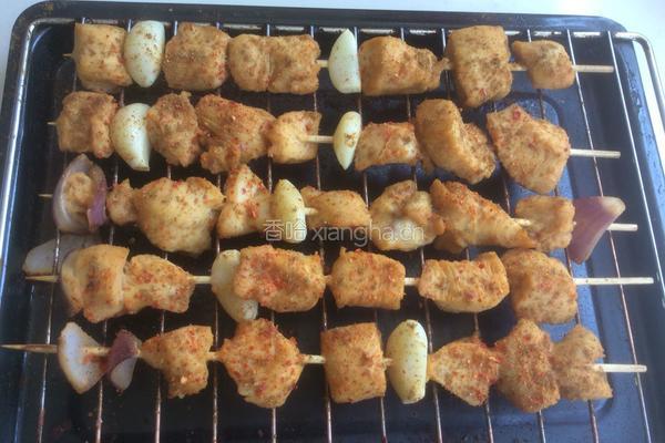 烤鸡肉串的做法图解3