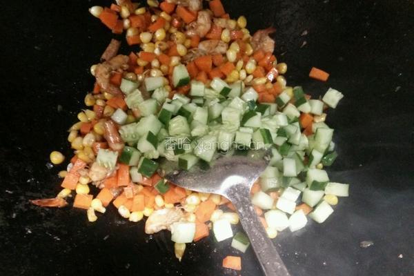 鲜虾炒蔬菜的做法图解8