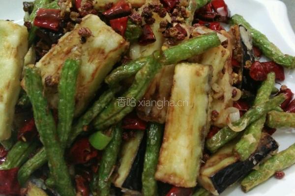 干煸茄子豆角的做法图解5