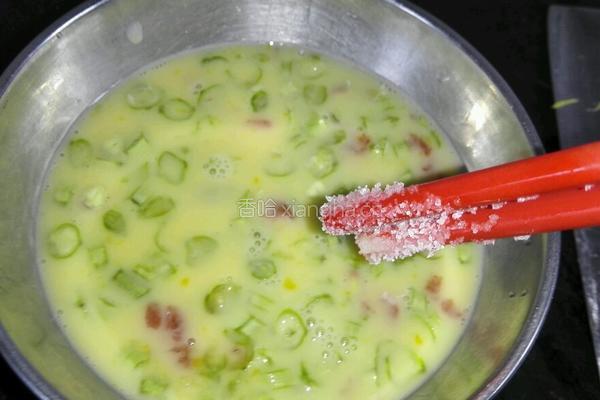 豆角煎蛋的做法图解4