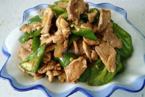 青椒炒肉片的做法图解4