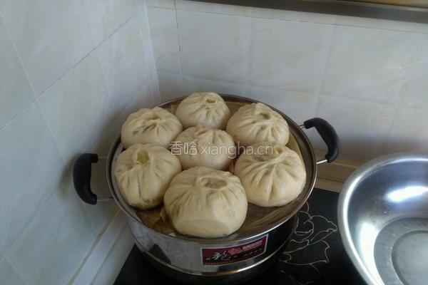小油菜豆腐虾皮包子的做法图解10