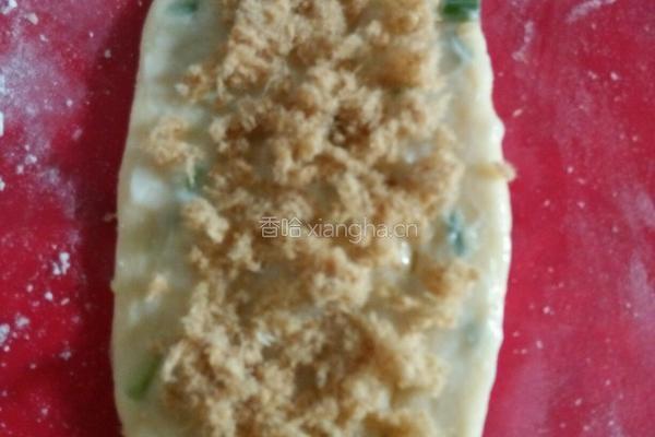 香葱肉松面包卷的做法图解7