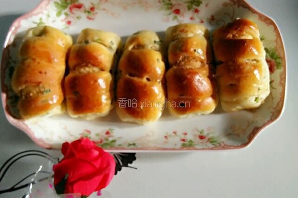 香葱肉松面包卷的做法图解12