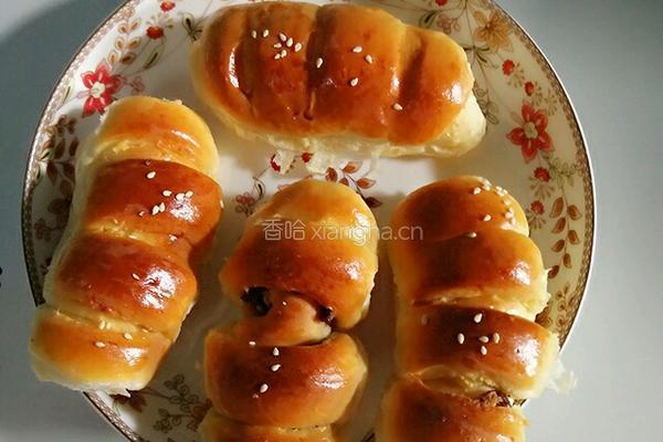 香葱肉松面包卷的做法图解13
