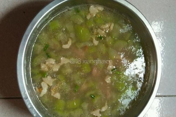 丝瓜肉片汤