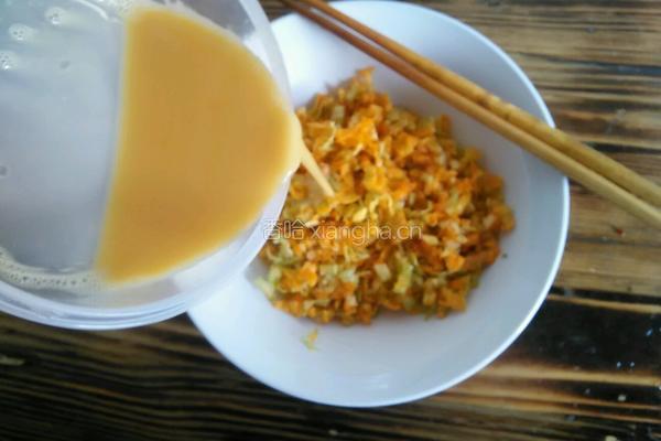 南瓜花摊鸡蛋饼的做法图解2