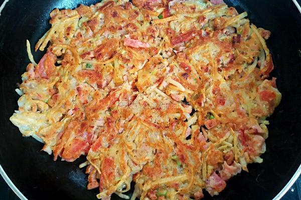 火腿土豆蕃茄饼的做法图解9