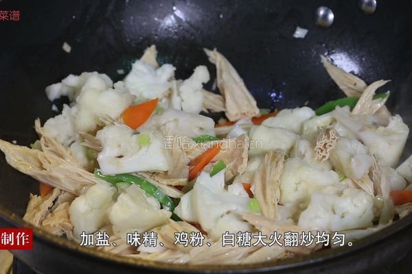 腐竹菜花的做法图解7