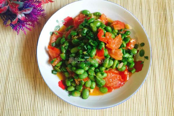 清炒毛豆西红柿的做法图解8
