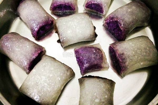 水晶紫薯卷的做法图解9
