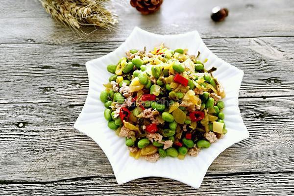 酸菜毛豆炒肉末的做法图解9