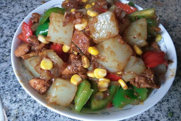 鸡腿肉炒凉粉的做法图解6