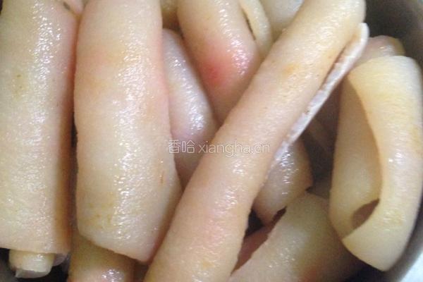 炒麻辣猪皮的做法图解4