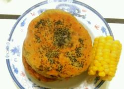 艾叶味糯米面豆沙煎饼