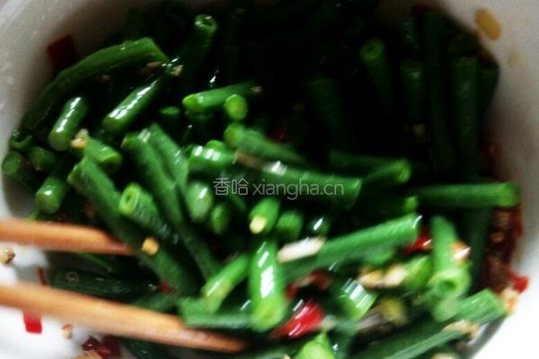 麻汁豆角的做法图解4