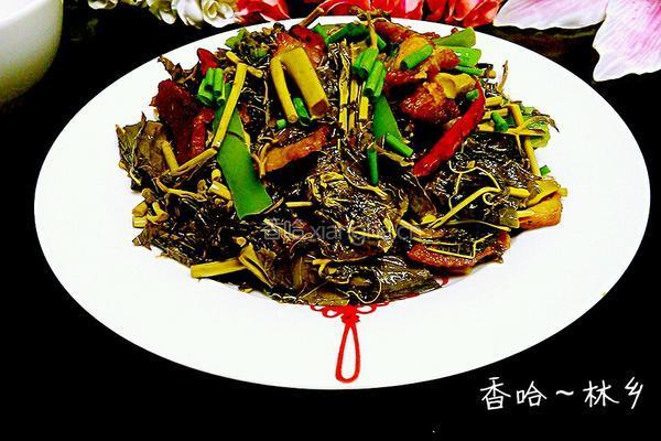 腊肉炒香椿的做法图解9