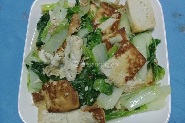 青菜烩豆腐的做法图解4