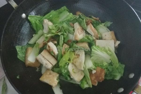 青菜烩豆腐的做法图解3