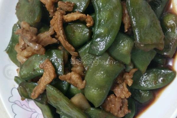 肉炒扁豆的做法图解3