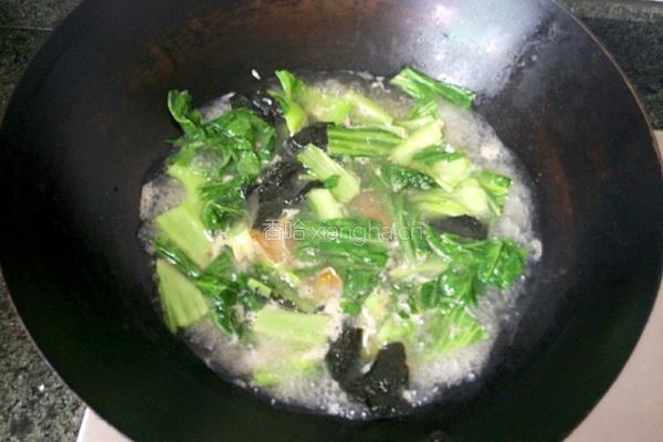 咸鸭蛋芥菜汤的做法图解4